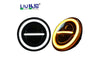 LIU HJG Minus 7 Inch 110W LED Headlight With Ring for Royal Enfield Thar Gypsy Harley Davidson