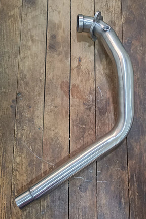 SS Motocorp Free Flow Pre-Cat Delete Header Pipe for Royal Enfield Himalayan 450 Performance Exhaust Upgrade