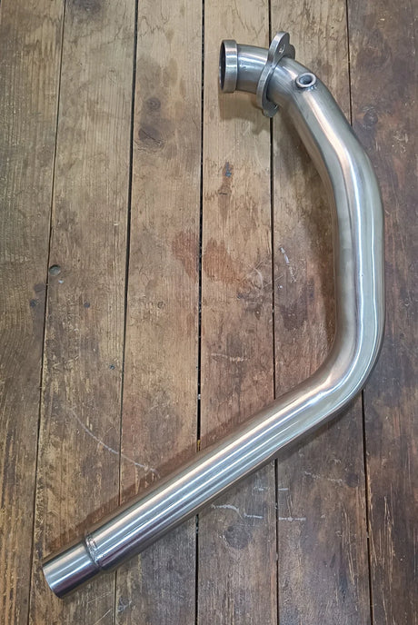 SS Motocorp Free Flow Pre-Cat Delete Header Pipe for Royal Enfield Himalayan 450 Performance Exhaust Upgrade
