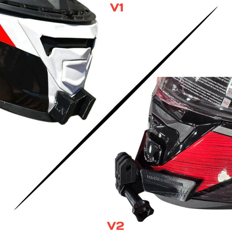 LS2 Storm 1 helmet chin mount installed for GoPro POV riding footage