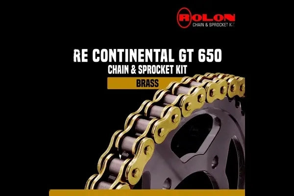 Royal Enfield Interceptor 650 / Continental GT 650 Rolon Brass Chain Sprocket Kit