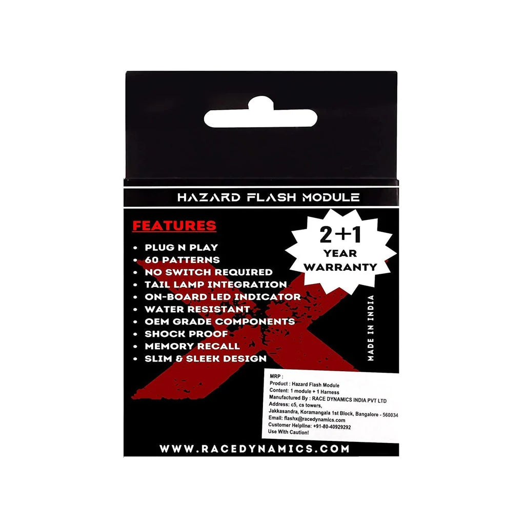 Race Dynamics Flash X hazard module for Aprilia SXR 160 with 60 blink patterns