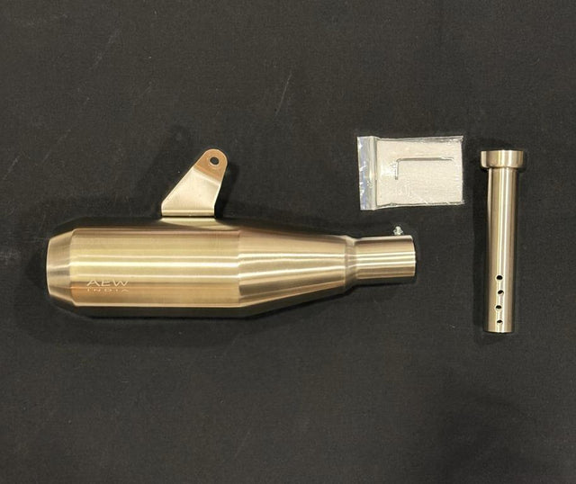 AEW EDGE slip-on exhaust Triumph Speed 400 Scrambler 400 X stainless steel 304 free flow performance silencer lightweight 2kg
