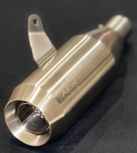 AEW EDGE slip-on exhaust Triumph Speed 400 Scrambler 400 X stainless steel 304 free flow performance silencer lightweight 2kg