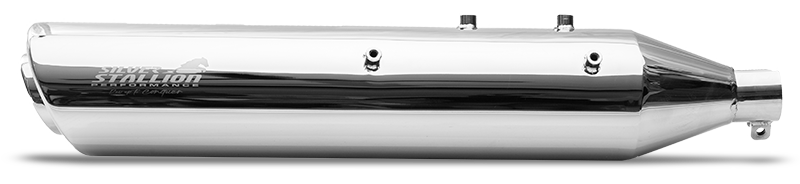 Silver Stallion performance exhaust for Royal Enfield Classic 650 available in silver matte black and brushed finish