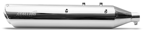 Silver Stallion performance exhaust for Royal Enfield Classic 650 available in silver matte black and brushed finish