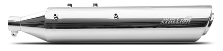 Silver Stallion performance exhaust for Royal Enfield Classic 650 available in silver matte black and brushed finish