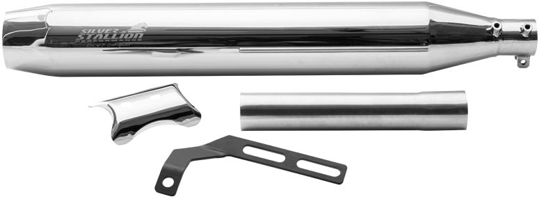Silver Stallion Ranger performance exhaust for BSA Gold Star 650 silver black matte brushed