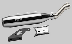 Silver Stallion Blaze Performance Exhaust for Triumph Speed 400 Scrambler 400X T4 silver black matte brushed