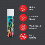 VISTA Auto White Spray Paint aerosol can 400 ml 290 g for automotive touch-ups and multipurpose painting