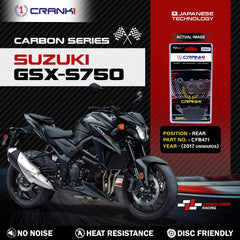 CRANK1 CFB471 Carbon Rear Brake Pads for Suzuki GSX-S750 2017 Onwards