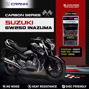CRANK1 CFB241 carbon front motorcycle brake pads for suzuki 