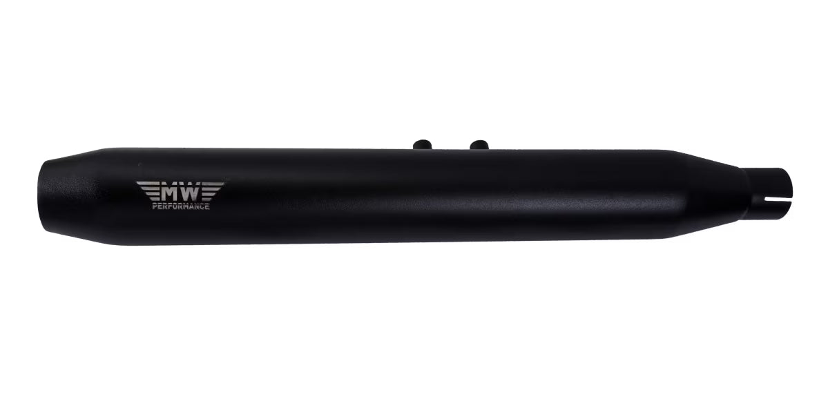 Motowings Short Barrel Exhaust Black for Royal Enfield Classic 350 500 Stainless Steel Performance Silencer
