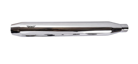 Motowings Type 1 Short Barrel Steel Polish Exhaust for Royal Enfield Classic 350 500 Bullet Electra Thunderbird