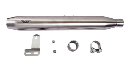 Motowings Type 1 Short Barrel Steel Matt Exhaust for Royal Enfield Classic 350 500 Performance Silencer