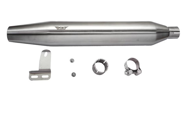 Motowings Type II cone barrel steel matte exhaust Royal Enfield Classic 350 500 UCE premium slip on exhaust