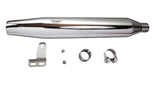 Motowings Type II Cone Barrel Exhaust Steel Polish for Royal Enfield Classic 350 500