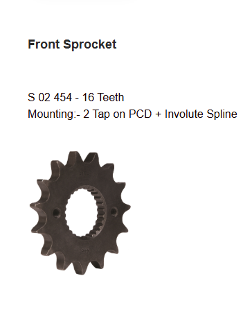 Brass Chain and Sprocket Kit BSORC CL272 for Royal Enfield Thunderbird 350 Classic 350 16T 38T 102 Links