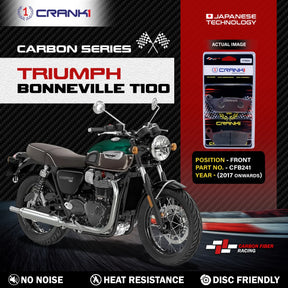 CRANK1 CFB241 carbon front brake pads for Triumph Bonneville T100 2017 onwards