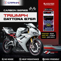 CRANK1 CFB041 carbon rear brake pads for Triumph Daytona 675R 2011-2017