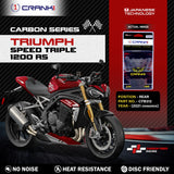CRANK1 Carbon Rear Brake Pads CFB312 for Triumph Speed Triple 1200 RS 2021 Onwards Carbon Kevlar Motorcycle Rear Disc Brake Pads