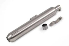 Powerage Slip-On Exhaust Brushed Steel Short Type for Royal Enfield 350 500 Performance Exhaust