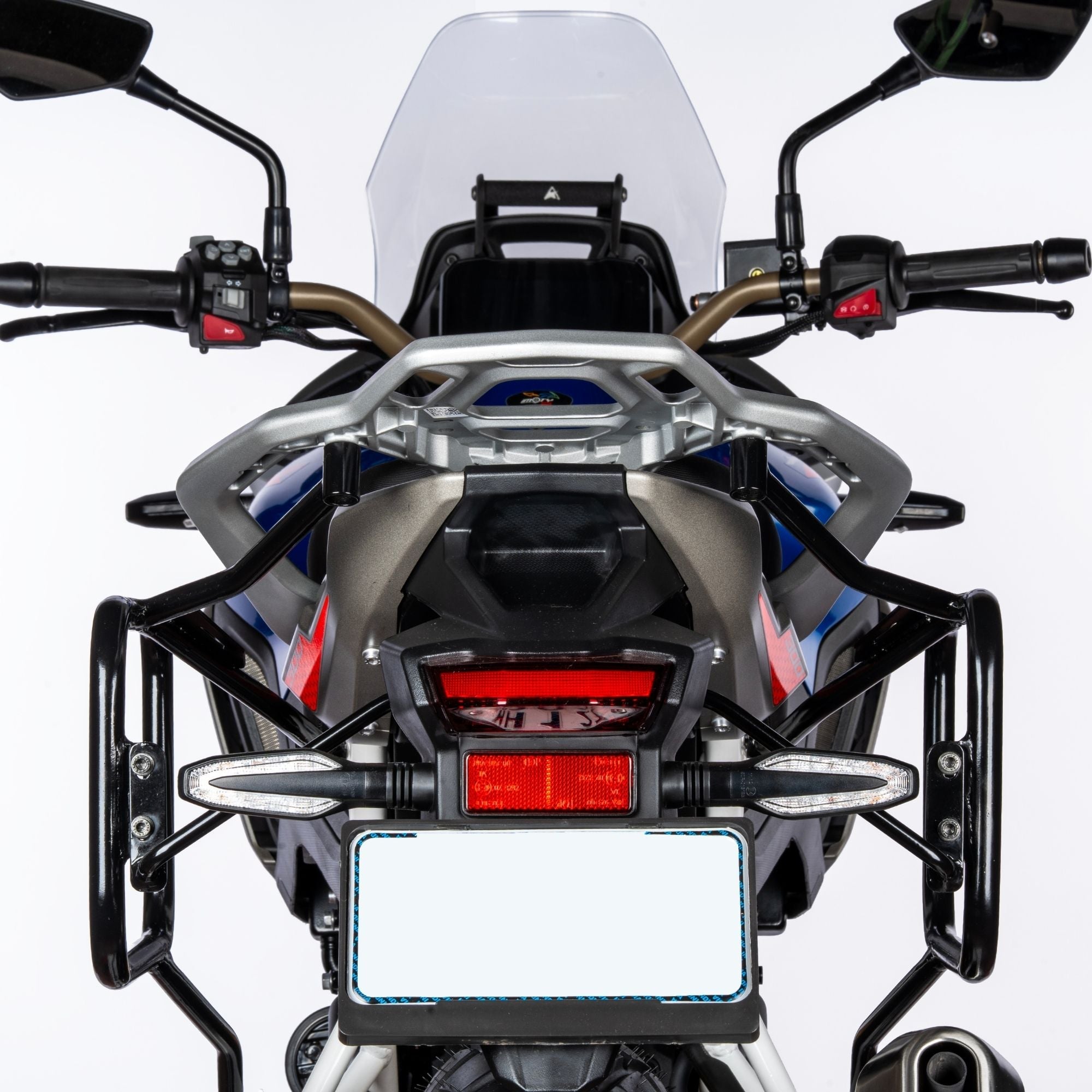 Auto Engina Pannier Stays for TVS Apache RTX 300 with aluminium pannier and touring luggage mounting support
