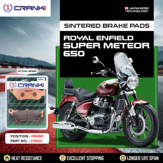 Legundary Custom CRANK1 CB902 Sintered Front Brake Pads for Royal Enfield Super Meteor 650 High Performance Motorcycle Brake Pads