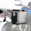 Auto Engina 72L Black Aluminium Panniers for TVS Apache RTX 300 Motorcycle