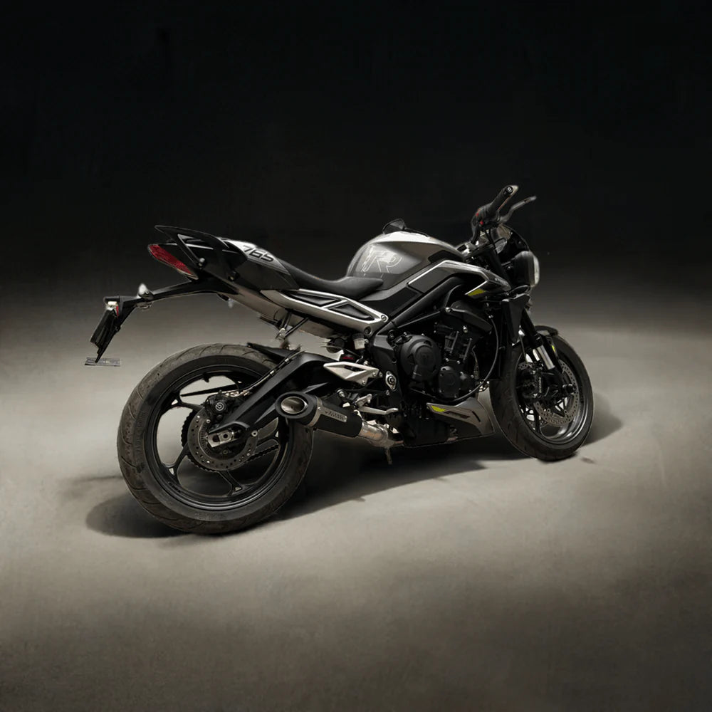 Outlaw 2.0 stainless steel full system exhaust for Triumph Street Triple 765 2023 2024 2025