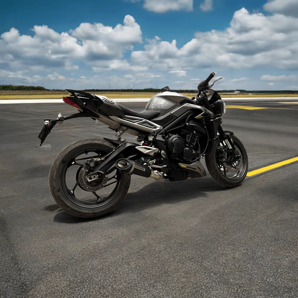 Outlaw 2.0 stainless steel full system exhaust for Triumph Street Triple 765 2023 2024 2025
