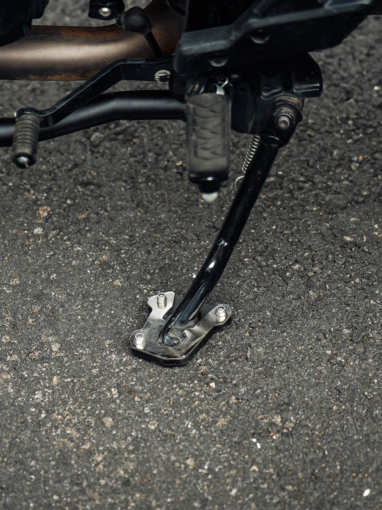 Legundary Custom Side Stand Base for Harley-Davidson X440 Stainless Steel Silver Stand Enlarger Plate