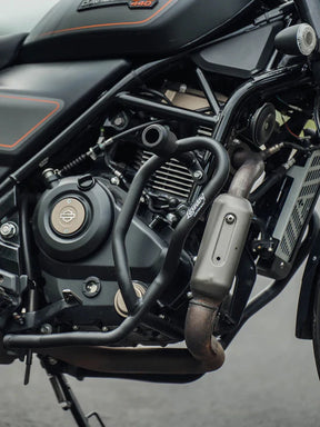 Legundary Custom Thanos Crash Guard with Slider for Harley-Davidson X440 Black Mild Steel Engine Protection Frame