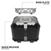 Auto Engina 42L Black Aluminium Top Box for TVS Apache RTX 300 Adventure Motorcycle