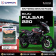 CRANK1 CB181 Sintered Front Brake Pads for Bajaj Pulsar 220 LEGUNDARY Custom Performance Brake Pads