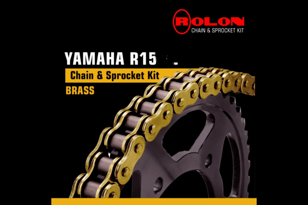 Yamaha R15 V2 Rolon Brass Chain & Sprocket Kit