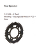 Brass Chain and Sprocket Kit NXRC 234 for Yamaha R15 14T 42T 120 Links