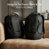 Vantora VELAR 20L Carbon Black Laptop Backpack for Work, College & Daily Commute