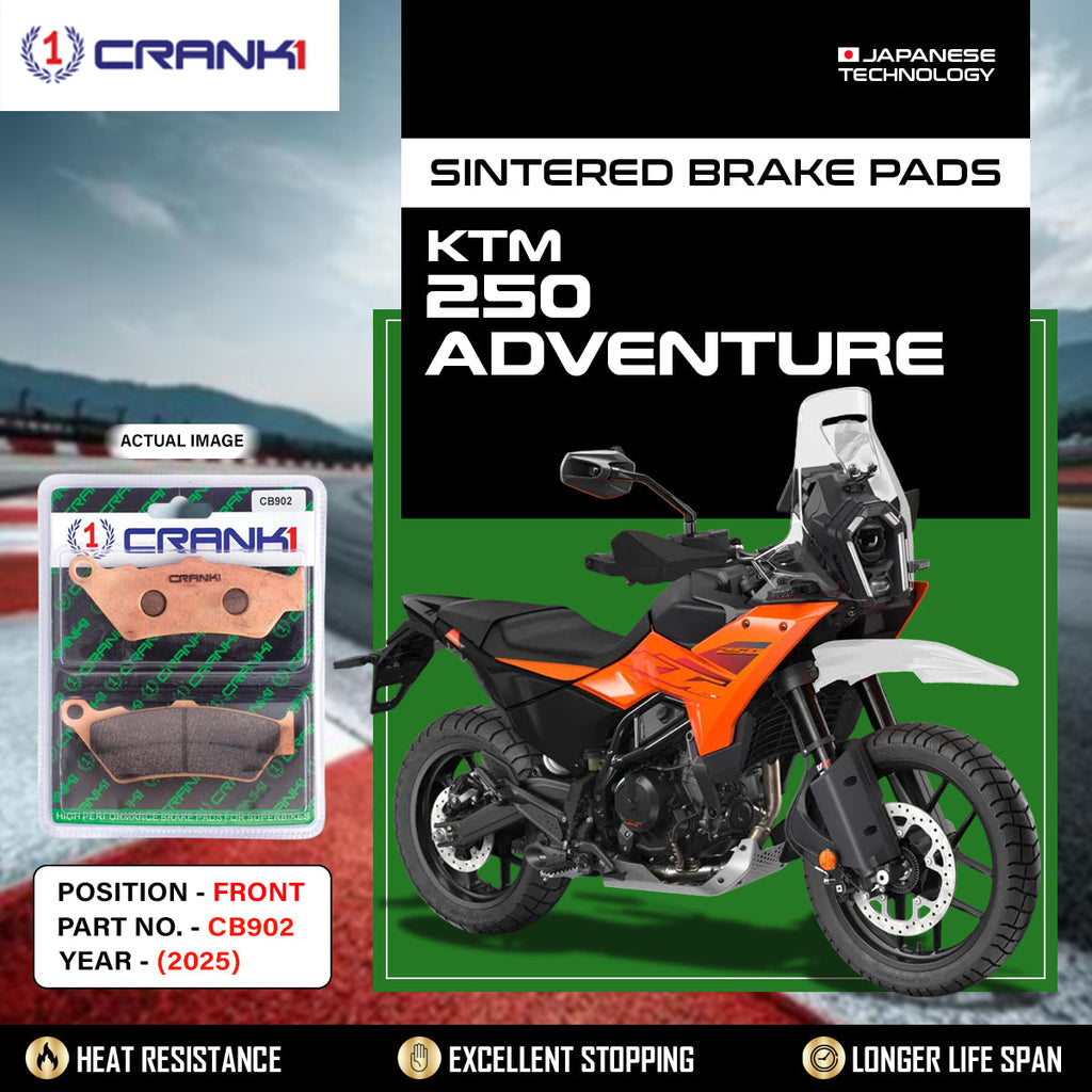 CRANK1 CB902 Front Sintered Brake Pads for KTM 250 Adventure (2025) by Legendary Custom