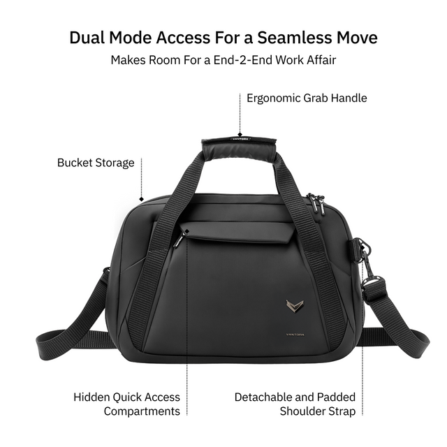 Vantora ION 16-Inch Laptop Briefcase in a water-resistant design for office, professional work and daily commute.