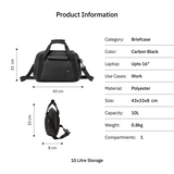 Vantora ION 16-Inch Laptop Briefcase in a water-resistant design for office, professional work and daily commute.
