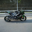 Barrel Outlaw V2 stainless steel slip-on exhaust with link pipe for Kawasaki Ninja 1000SX motorcycle