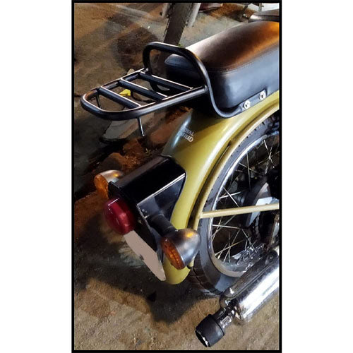 Royal Enfield Rectangle Back Carrier (Black) | TOPRACK