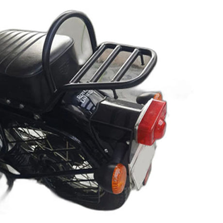 Royal Enfield Round Back Carrier (Black) | TOPRACK