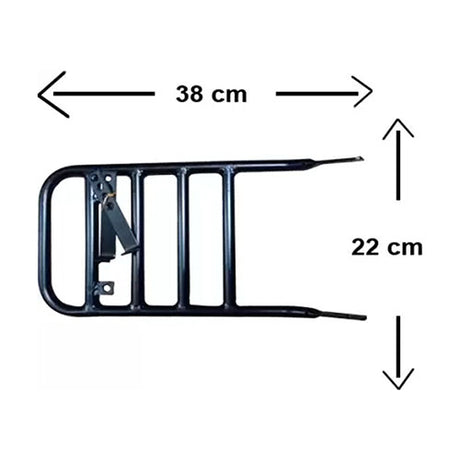 Luggage Carrier for Royal Enfield Standard, Electra and Classic 350, 500 CC (Black)