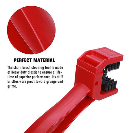 Universal Bike Chain Clean Brush (Red)