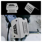 Motorcycle Bike Front Disc Brake Fluid Reservoir Cap Cover Guard Protector (Stainless Steel) For Classic