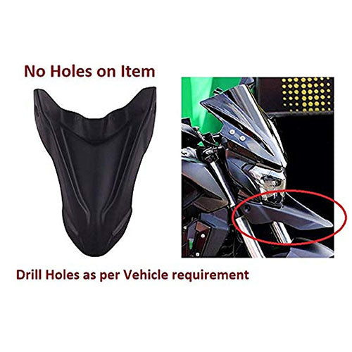 Front Fender/Mudguard for Dominar 400 | NS 200 | AS 200 | KTM 125/200/390 | FZ 250/150 (Black)