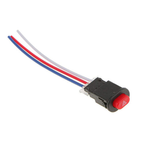 Universal 12V Motorcycle Handlebar All Purpose On/Off Switch with Cable for Fog Lights, Horn, Hazard Flasher, Auxiliary Lights. (Flash Switch)