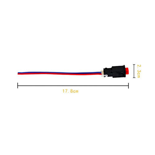 Universal 12V Motorcycle Handlebar All Purpose On/Off Switch with Cable for Fog Lights, Horn, Hazard Flasher, Auxiliary Lights. (Flash Switch)